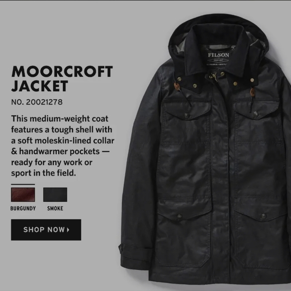 Filson | Jackets & Coats | Misisng Hood Filson Moorcroft Jacket Smoke | Poshmark